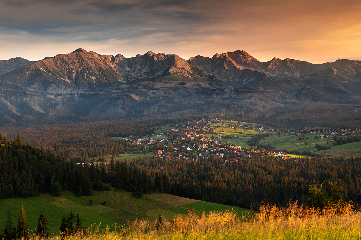 Podhale widok na Tatry